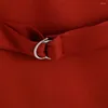 Kvinnors västar dylqfs 2023 Kvinnor Elegant Red Streetwear ärmlös kort väst kvinnlig vintage Slim V-hals enkelbröst casual Waistcoat