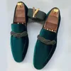 Dress Shoes Men Loafers Faux Suede Leather Lage Heel Casual Vintage Slipon Fashion Classic Male 230220