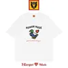 T-shirts pour hommes HUMAN MADE Marque japonaise à la mode imprimée amusante à manches courtes pour hommes et femmes en pur coton lâche vent paresseux mode demi-manches assorties