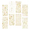 Anklets 8 Sheets Scrapbooking Sticker Gift Stickers Round Label Washi Tape Foil Material Stationery Mushroom