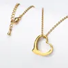 Łańcuchy 316L ze stali nierdzewnej złoto kolor puste miłosne naszyjniki dla kobiet dławiki 2023 Trend festiwal festiwal imprezowy biżuteria prezentowa