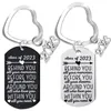 Key Rings Keychain Class of 2023/behind You Graduation Gift for Student School College for Women Men Stainless Steel Letter Love Heart Chain