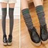 Women Socks 2023 Japan Cute Style Stocking Medias Long Over Knee High Warm For Girls Overknee Striped Stockings