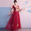 Ethnic Clothing Large Size 120 kg Lady Can Wear Cocktail Dress Bride Pregnant Woman Design High Waist Cover Belly Costume Banquet Thin Dresses