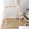 Krippe Netting Baby Mobile Bett Glocke Rassel Spielzeug Holz Windspiele Zimmer Dekoration Kinderbett Dekor Für Geborene Mädchen Jungen Geschenke Rasseln Drop Deli Dh63O