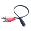 3,5 mm uttag till 2RCA -kabel Stereo Audio Cable Jack Kvinna till 2RCA Male Socket to Headphone Aux y Adapter f￶r DVD -f￶rst￤rkare