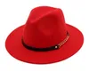 Moda najlepsze czapki dla mężczyzn kobiety eleganckie modne solidne filmik fedora hat band szeroko płaskie brzegi jazzowe czapki stylowe trilby panama czapki