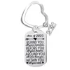 Key Rings Keychain Class of 2023/behind You Graduation Gift for Student School College for Women Men Stainless Steel Letter Love Heart Chain