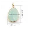 Charms 2236 mm Delicate Gold Natural Stone Rose Quartz Crystal Pendant Diy voor ketting oorbellen sieraden maken ffshop2001 drop deliv dhpis