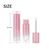 Garrafas de armazenamento 100pcs 4ml Lip Gloss Glaze Tubo Pink Batom Recipiente Recipiente de Vareira de Óleo de Banganha Reabastecida