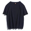 Magliette da uomo T-shirt tinta unita in cotone di buona qualità Base Casual Versatile Streetwear Manica corta Abbigliamento da uomo Uomo