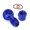 Autres pièces automobiles Pqy Aluminium Bleu 044 Pompe à carburant An6 à 12,5 mm Sortie Banjo Adaptateur Raccord Ajouter Cap Pqyfk045Bladdfk047 Drop Delivery Dhj9E