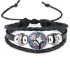 Bracelets de charme Noosa Mtilayer Tree of Life Bracelet 18mm Bot￵es de encaixe de couro tran￧ado para homens Snaps j￳ias 12 estilos Drop del Dhvto
