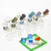 Mini 14mm mâle verre bangs recycleur plates-formes pétrolières bécher en verre capiteux bangs tuyaux de fumée narguilés chicha avec tuyau de brûleur à mazout en verre