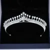 Tiaras lyxiga kvinnors krona huvudband kristall strass tiara och krona hårband smycken silver färg brud hår tillbehör bröllop z0220