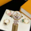 Luxury designer fashion women's opening colorful gem ring wedding special design jewelry top quality 22