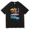 Men's T-Shirts Summer Cotton Men TShirt Japnese Classic Anime Initial D T Shirt GTR Vaporwave JDM Car Print Harajuku Unisex Tshirt Casual Tee Z0221