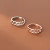 Cluster Ringe Kreis Silber 925 Schmuck für Frauen 2023 Roségold Farbe Geometrie Weiblicher Ring Trend Engagement am Finger verstellbar Mädchen Geschenk