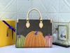 CC Classic OnTheGo 35cm Einkaufstasche 23SS X Yayoi Kusama Mini Totes Grafikdruck Kürbis Damen Designer-Handtaschen Damen-Einkaufstaschen mit großem Fassungsvermögen