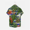 Erkekler Sıradan Gömlek Moda Hawaiian Renkli Bitki Baskı Plajı Aloha Kısa Kollu XL 5XL Camisa Hawaiana Hombre 230221