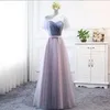 Party Dresses ALine Long Sleeveless Bridesmaid FloorLength Simple Tulle Vestidos Skirt Prom Gown 230221