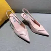 Elegant Summer Triangle Brushed Leather Sandals Shoes For Women Slingback Pumpar Luxury Footwear Women High Heels Party Wedding Dress 35-40