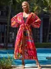 Lady Summer Designer Bikini Cover-Ups Cotton Cardigan Print Print Long Sun Protect Smock LXF2138