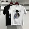 Men's T-Shirts Fashion brand tshirt men's 2022 summer new short sleeve hot rhinestone 3D printing personalized casual HipHop streetwear M4XL Z0221