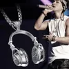 Pendant Necklaces 12Pcs Trendy Men's Titanium Steel Headphones Necklace Hip Hop Personality Jewelry Fashion Accessories