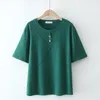 Shirt 2023 Ladies Summer Plus Size Tops For Women Large Short Sleeve Loose Cotton Green White O-neck T-shirt 3XL 4XL 5XL 6XL
