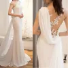 Party Dresses Sexy Oneck Sleeveless Bridal Mermaid Summer Chiffon Wedding DressBackless 2023 Lace Appliques Robe De Customize 230221
