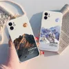 Voor Samsung Galaxy S23 S22 Ultra Plus Case Mountain Moon Geschilderd Zachte Siliconen Cover Voor Samsung S21 S20 FE S11 S11E S10 Plus S10E Camera Lens Protector Telefoon Case