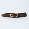 S3449 Europe Fashion Women's Decoration Slim Belt Eyes Metal Buckle Simple Candy Color Pu Leather Belts