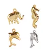 Charms 5pcs из нержавеющей стали Слон Dolphin Dolphin Seahors