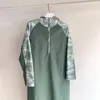 Roupas étnicas dubai abaya masculino islâmico de inverno árabe muçulmano Arábia Saudita Robe Tradicional Kaftan Hoodie LSMN011