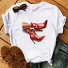 Women's T-Shirt Short Sleeve Graphic Print T Shirt Y2K Crop Top Sexy Vintage Aesthetic Clothes Emo Baby Tee Shirts