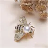Jewelry Settings Double Swallow Korean Version Thick Goldplated Explosive Freshwater Pearl Brooch Semifinished Mount For D Dhfcf