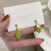 バックイヤリング日本語スタイルかわいい緑のブドウの耳クリップサマーファヒオン新鮮なフルーツ小さなブド