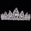 Tiaras 2018 Baroque Rhinestone Bridal Crown Tiaras Handmade Red Crystal Diadem Tiaras 신부 헤드 ​​밴드 웨딩 헤어 액세서리 Z0220