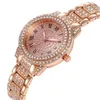 Montres-bracelets Mode Femmes Luxe Diamant Montres Bracelet Dames Quartz Montre Or Rose Femmes Montre-Bracelet Cristal Brillant