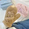 Sports Gloves 1Pair Winter Cute Fluffy Bear Plush Soft Fingerless Glove Mittens Thick Women Warm Fishing Ski Golve