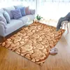 Mattor 3D trämönster Flanell mattor sovrum matta alfombra barnområde mattor för hem mjukt golv tapete salong stor