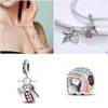 Charms 2022 Casa e chiave dell'auto Ciondola il fascino Fit Ma Collana del braccialetto Borda il pendente Donne Sier Colore Creazione di gioielli Goccia Del Dh5Lj