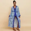 جديدة للنساء الصيفية تصميم تغطية بيكيني طباعة نسيج طويلة الأكمام الحماية من الشمس كارديجان LXF2137 الأزياء غير الرسمية