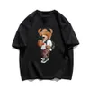 Men's T-Shirts 100 Cotton T Shirts Summer Graphic Mens Womens TShirt Cute Bear Print Oversize Streetwear Vintage Men's Clothing Free Shipping Z0221