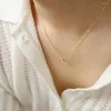 Pendentif Colliers Géométrique Unique Diamant Chaîne En Acier Inoxydable Collier Pour Les Filles Plaqué Or Cadeau Petite Amie Kpop De Luxe Designer Bijoux