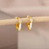 Boucles d'oreilles créoles en émail coloré pour femmes, cristal de Zircon, cercle rond, Style coréen, bijoux cadeau Brincos