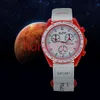DHGate Bioceramic Planet Moon Mens horloges volledige functie Quarz Chronograph Watch Mission to Mercury 42mm nylon horloge limited edition master polshorloges