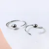 Orecchini a cerchio 2023 Orecchini piccoli alla moda per uomo Orecchini a orecchio con perline Brinco Circle Black Piercing Bar Jewelry