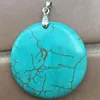 Pendant Necklaces Fashion Jewelry Blue Howlite Bead WB911